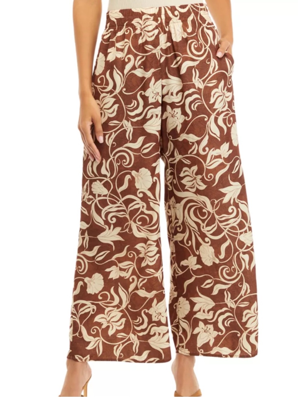 Philosophy Floral Print Wide-Leg Pants